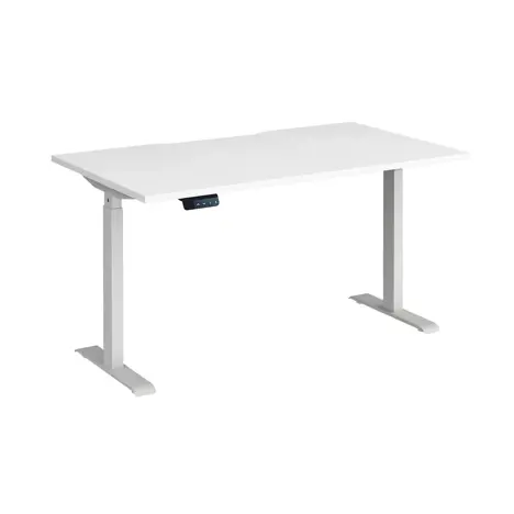 Elev8 Contract Straight Sit-Stand Desk - 1400 - White - White
